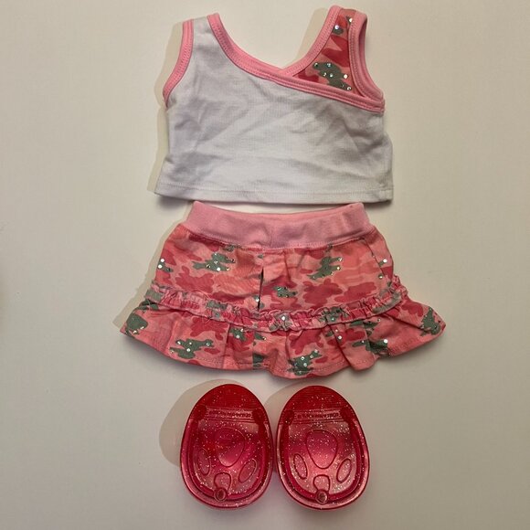 Build-A-Bear Pink Camoflauge Outfit Clothes and Shoes Y2K - Picture 4 of 5
